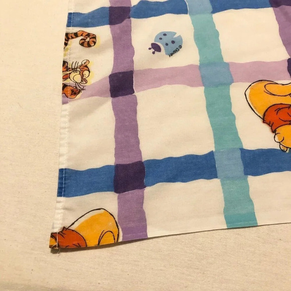 Vtg Disney Winnie  the Pooh Twin Size Flat Sheet 92x61 Tigger - Picture 6 of 16